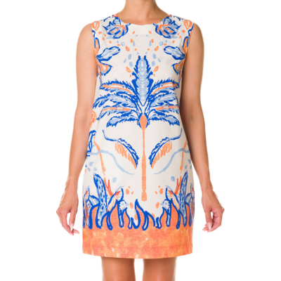 WHITE SLEEVELESS MINI DRESS