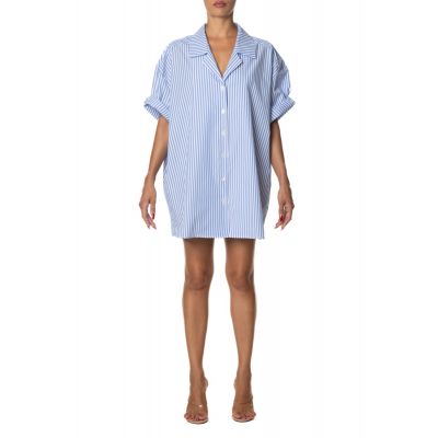 CAMICIA OVER A RIGHE VERTICALI