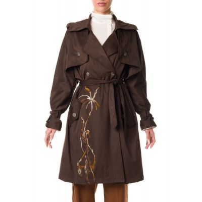 TRENCH WITH EMBROIDERY ON THE SIDE