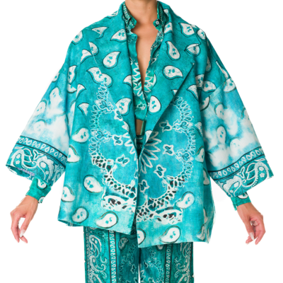 PAISLEY PRINTED CABAN