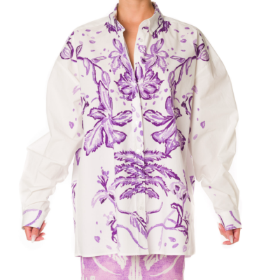 PRINTED PURPLE BLOUSE
