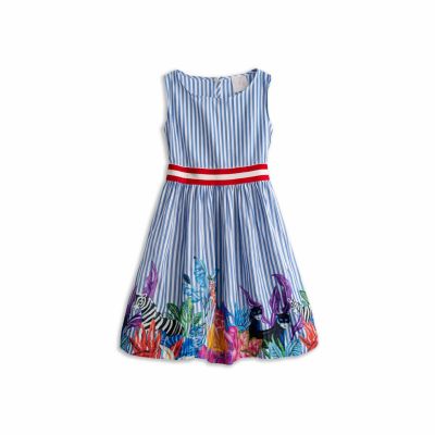 SLEEVELESS STRIPED DRESS