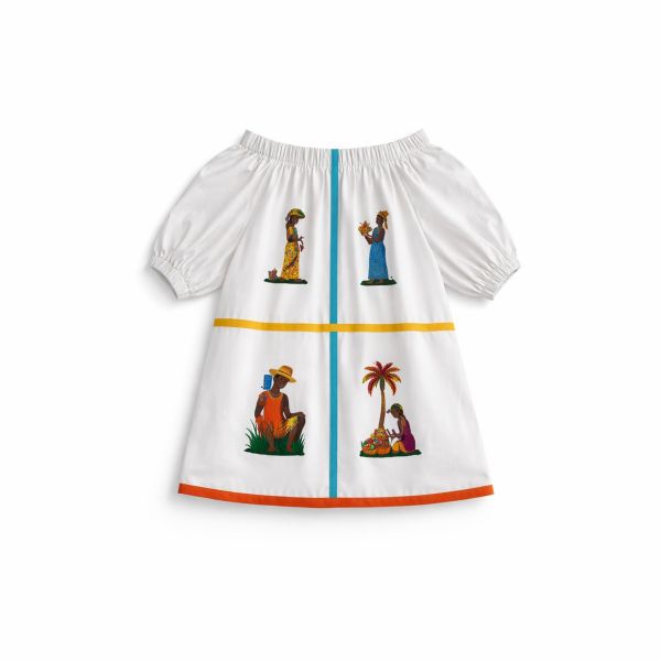 cotton dress embroidery design Adalyn Wavy Neck Embroidery 100% Cotton Dress